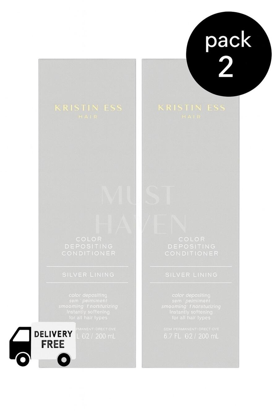 Kristin Ess Color Depositing Conditioner Silver Lining, 6.7 oz, 2 Pack